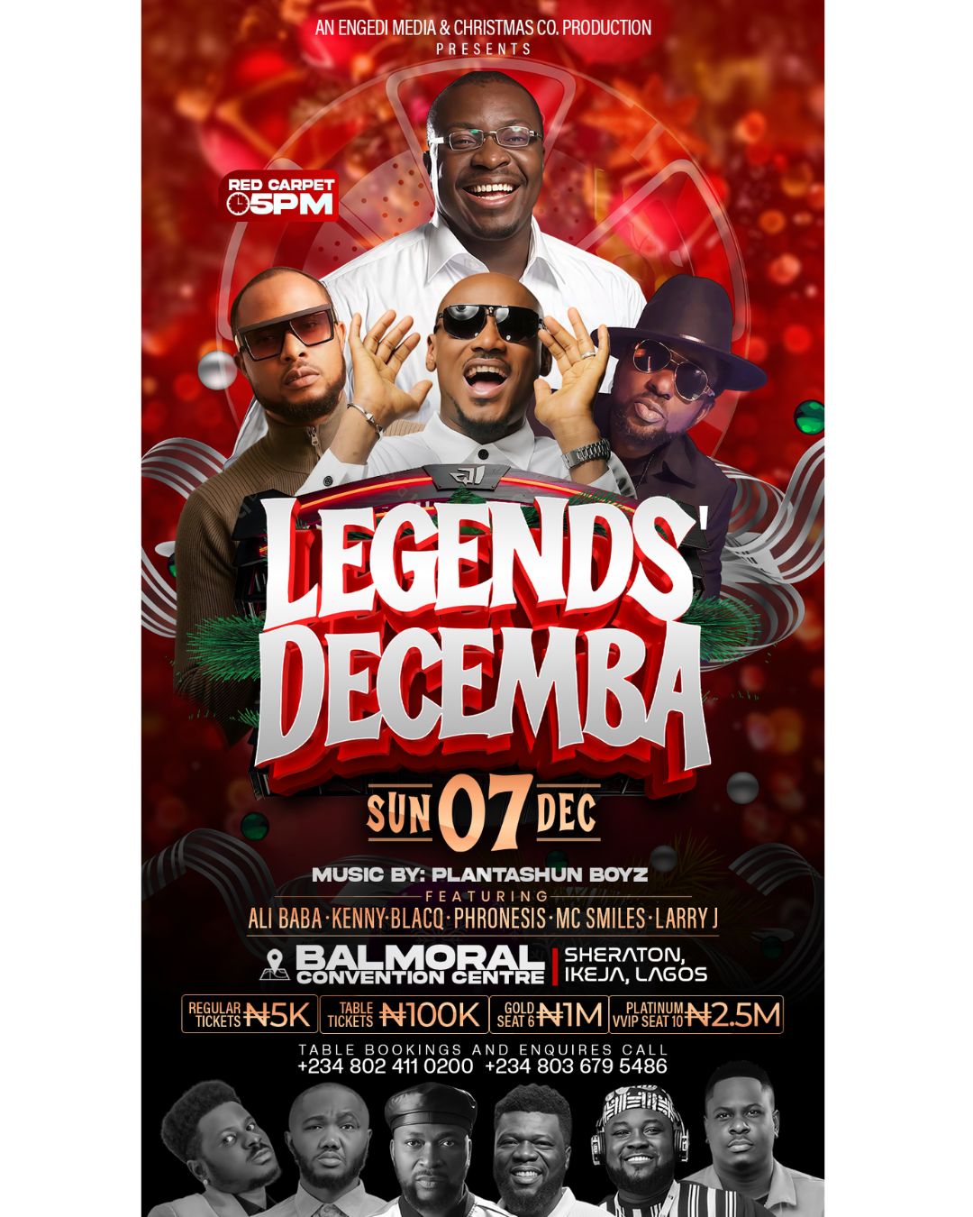 Legends’ Decemba – Live Concert & Comedy Experience (December 7, Lagos)